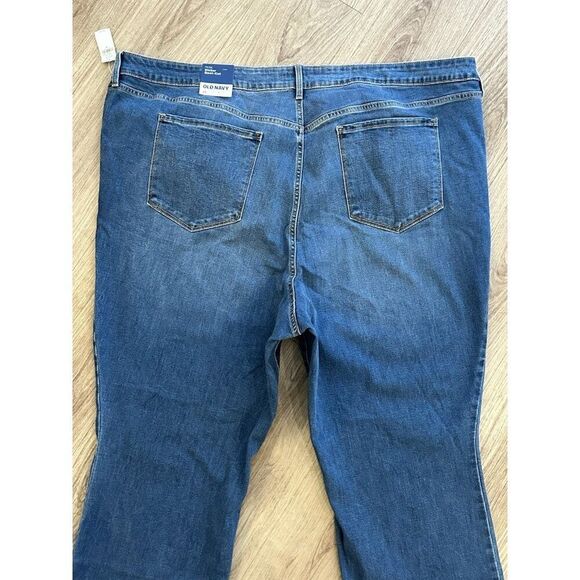 Old Navy Womens Plus Size 30 Mid-Rise Kicker Bootcut Denim Blue Jeans NWT! A6439 - Picture 7 of 8